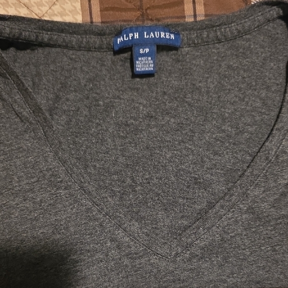 Polo by Ralph Lauren Women's Charcoal Long Sleeve Tee - Picture 3 of 6